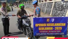 Hari Kedelapan Operasi Keselamatan Seulawah 2025, Satlantas Polres Gayo Lues Imbau Pengguna Jalan Tertib Lalu Lintas